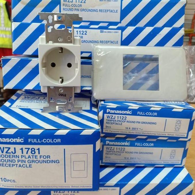 STOP KONTAK PANASONIC WZJ1122 FULL COLOR KOMPLIT FRAME WZJ 1781 BEST SELLER