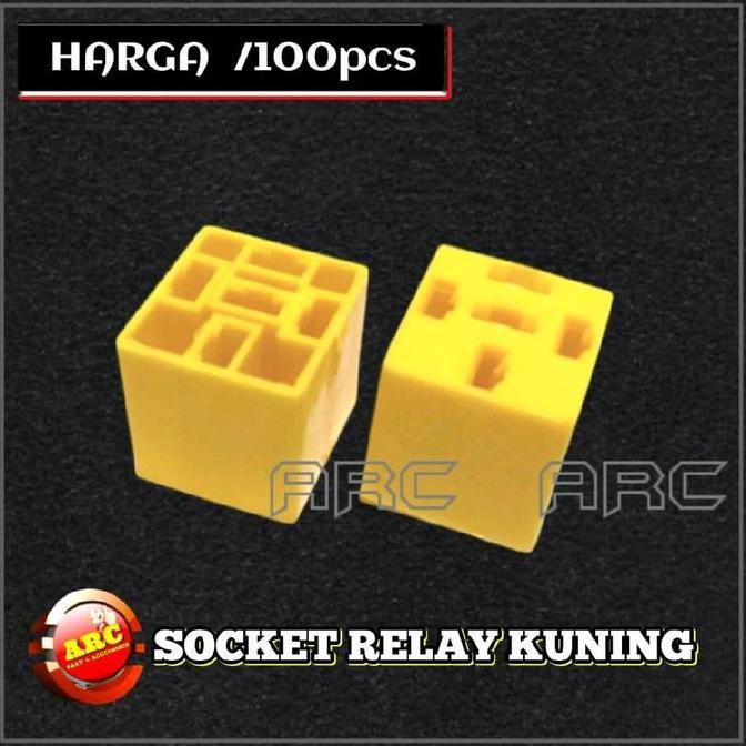 SOCKET RELAY KUNING  HITAM ( KOSONGAN ) SOCKET KABEL RELAY PROMO