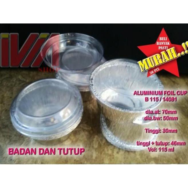 ISI 1000 - B 115 / RX 14081 ALUMUNIUM FOIL BULAT diameter 8 cm (DENGAN TUTUP)