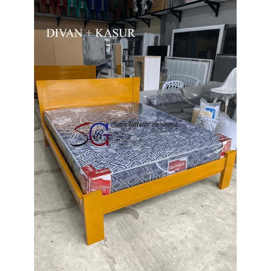 Terlaris Divan Kayu / Divan + Kasur Spring Bed Model Classic / Divan Kayu + Kasur Matras