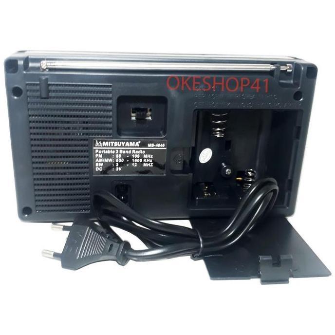 Mitsuyama Radio MS-4046 FM/AM/SW Portable Radio