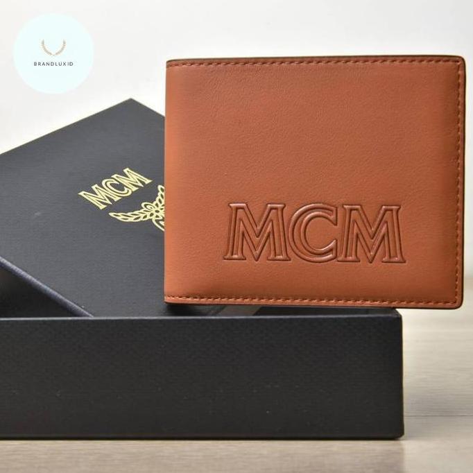MCM Men Wallet All Cards Leather in Brown Cognac