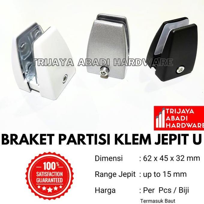 TERBARU BRAKET PARTISI U MEJA KANTOR KLEM JEPIT KACA AKRILIK KAYU BATAS RUANG