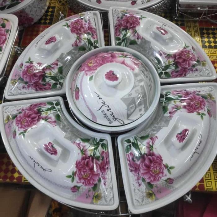 Prasmanan Set Keramik 19 Inch Motif Fiorenza