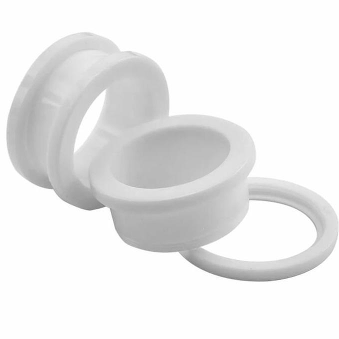 1PCS Anting Earring EarPlug ScrewTunnel Acrylic Ringan White 2mm - 20mm Piercing Body Jewelry