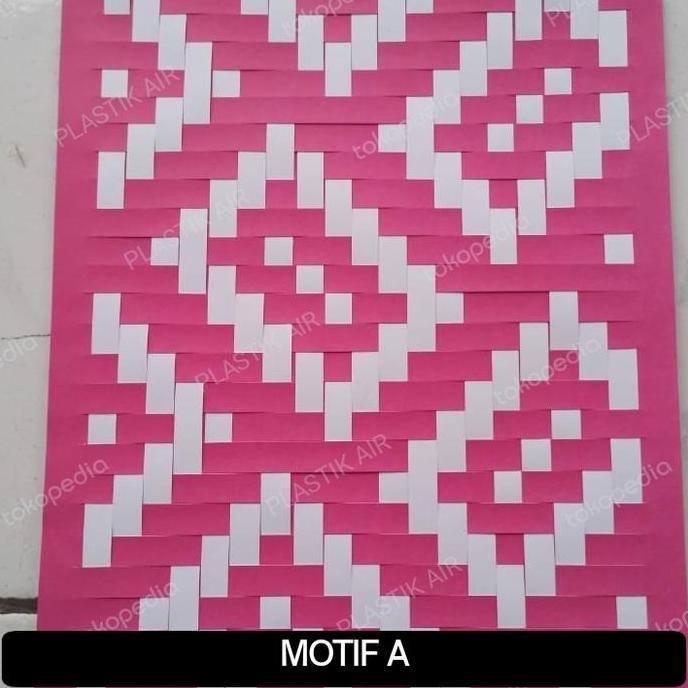 Prakarya anyaman kertas sudah jadi