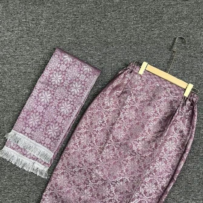 DMC 04-Rok songket span jadi dan selendang//set songket rok span dan selendang//rok span jadi pingga