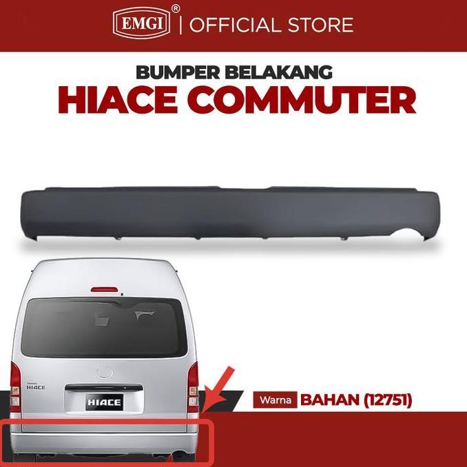 Emgi - Bumper Bemper Belakang Hiace Commuter Hitam Bahan 2014 Keatas Terbaru
