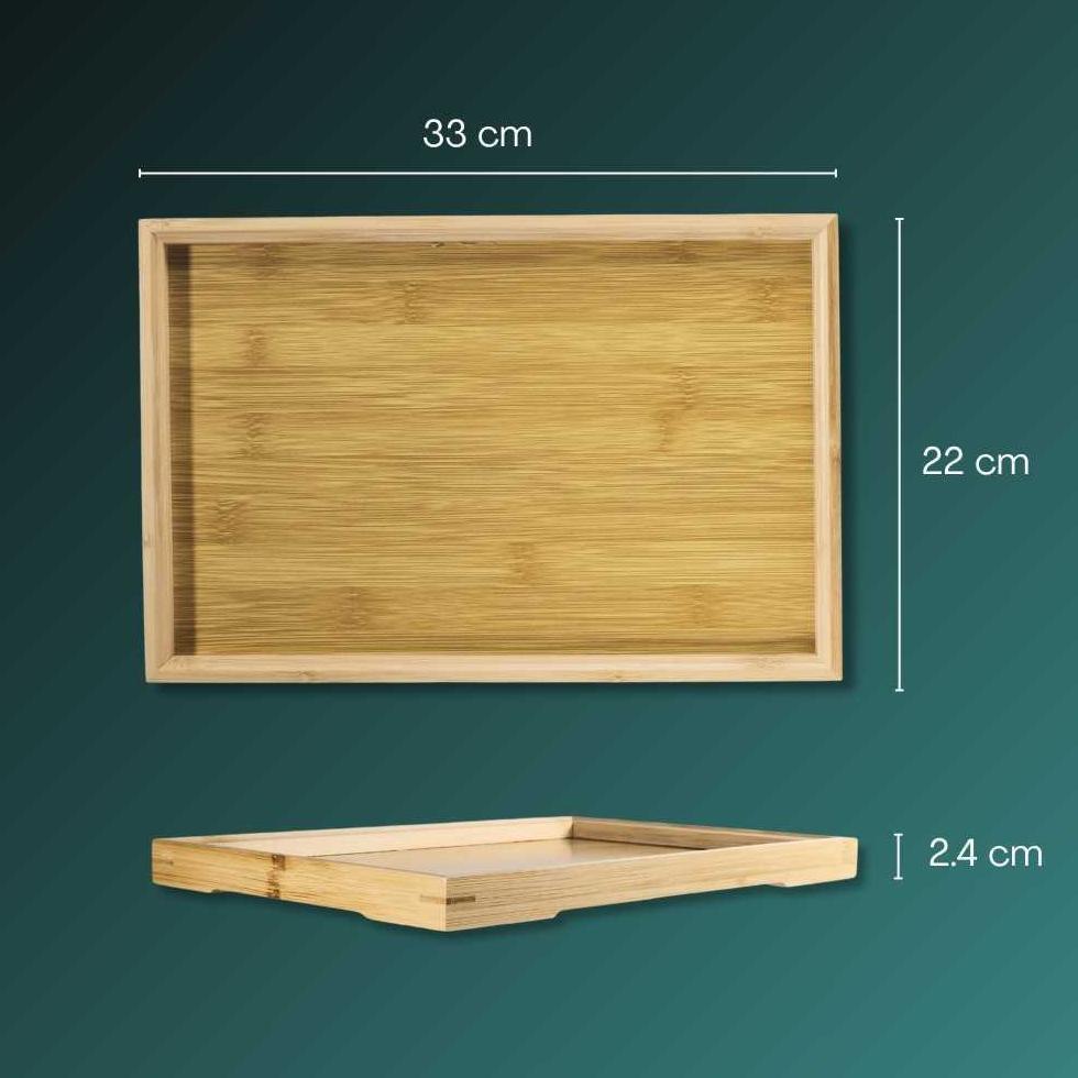 Yopia - Tatakan Nampan Teh China Estetik Kayu Bamboo Tea Tray