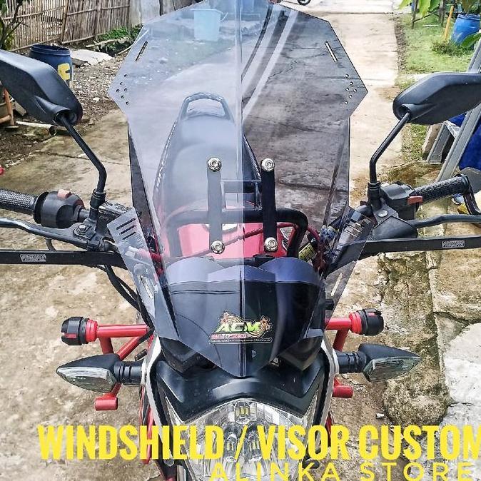 Promo PAKET Breket+Visor 50cm V.3 Vixion Old Visor Vixion Visor Custom Diskon