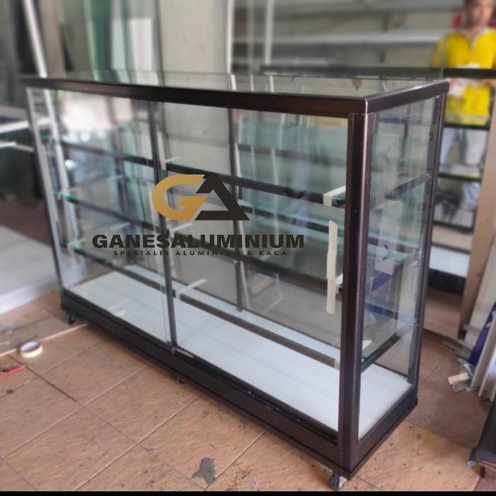 etalase kaca 150cm