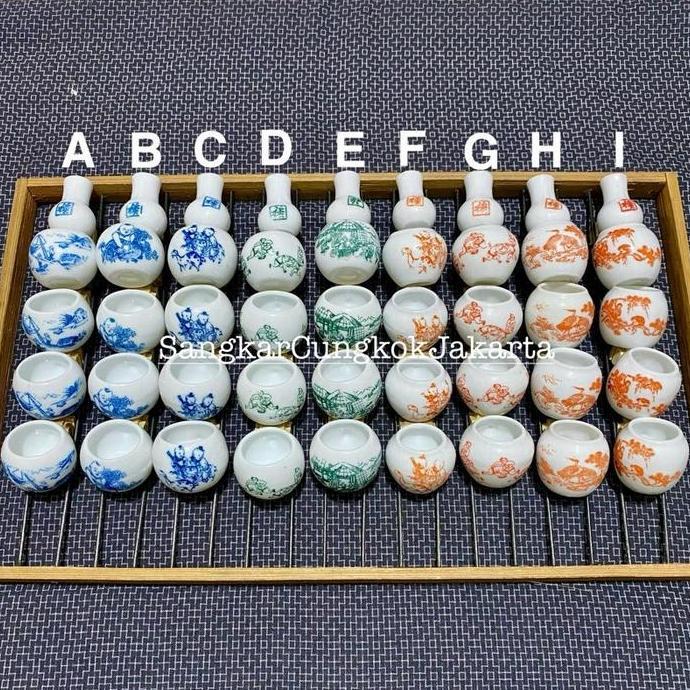 Cepuk Keramik Kecil Pleci Kolibri 5Pcs Ori Vietnam