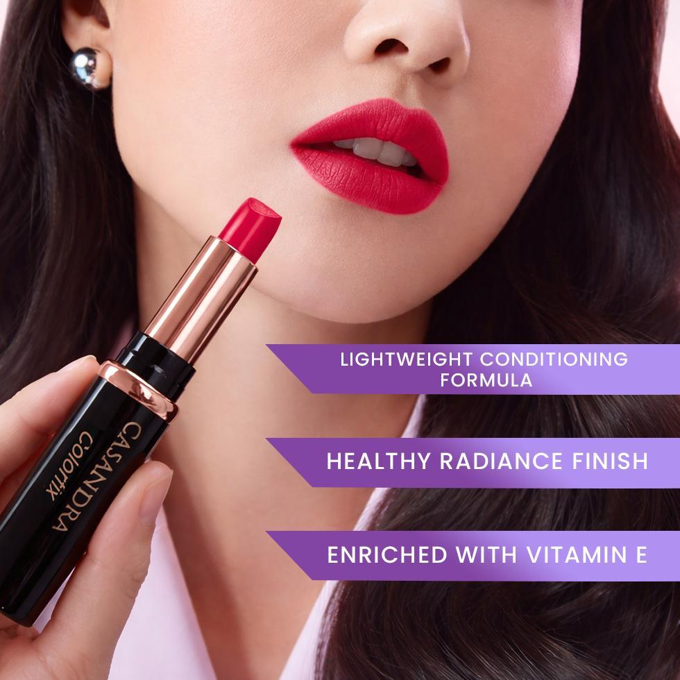 [Bpom] Casandra Cosmetic Colorfix Lipstick - Lipstik Matte Lipstik Tahan Lama Ori Grosir Lipstik Lus