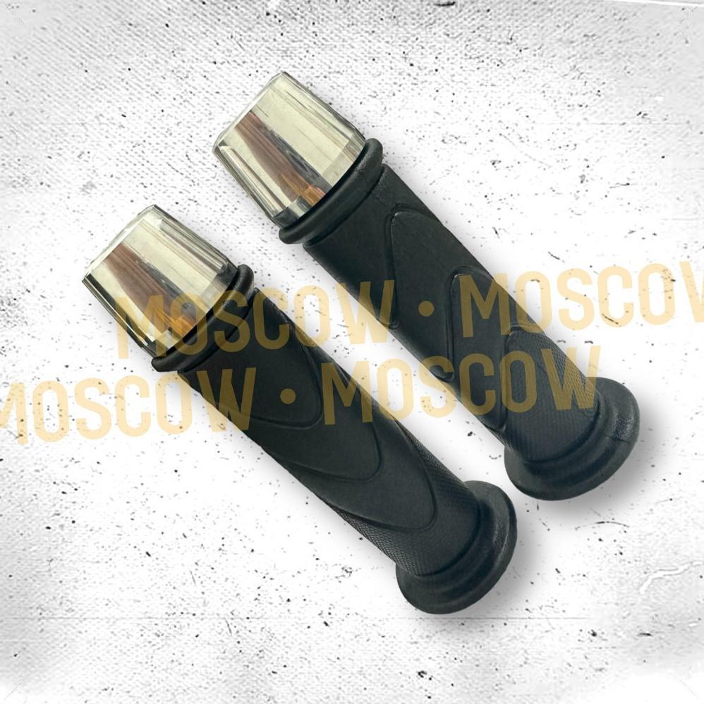 Ready PAKET MURAH GRIP ORIGINAL HONDA HANDGRIP HONDA HITAM ORI HANDFAT HAND GRIP + JALU STANG CHROME