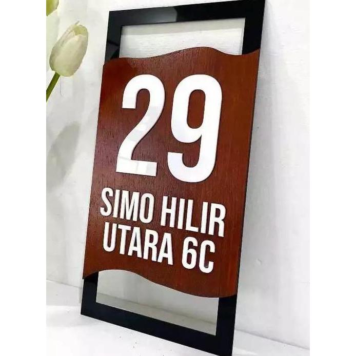 TERBARU CUSTOM NOMOR RUMAH NOMER ACRYLIC KAYU TIMBUL BEBAS CUSTOM TULISAN KATA