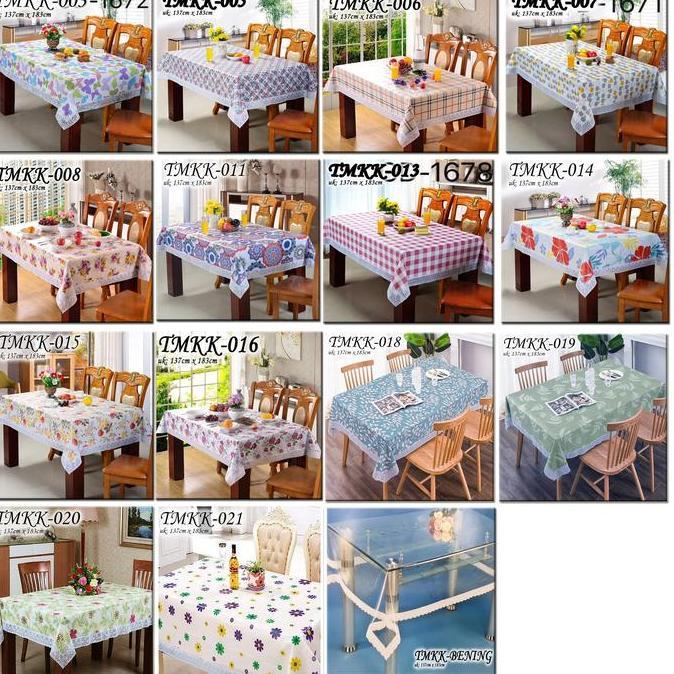 TMKK-A TAPLAK MEJA MAKAN TEBAL RENDA 137CM X 183 CM ANTI AIR