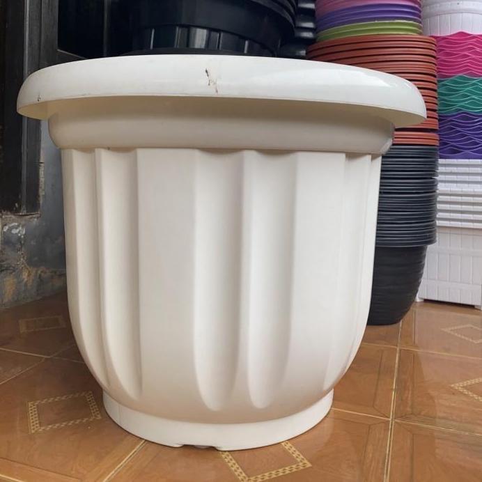 pot tanaman besar 60 cm putih untuk tambulampot / grosir pot jumbo