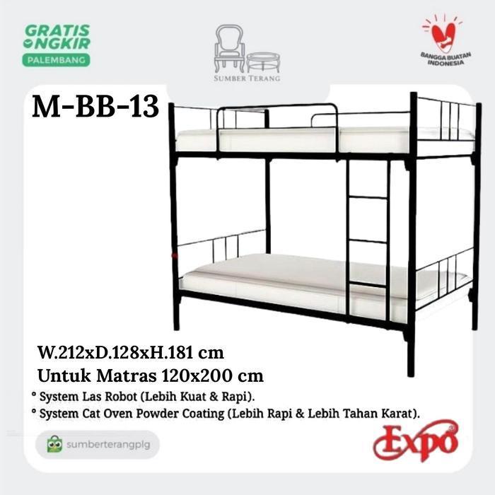 Ranjang Susun Bunkbed MBB-13 EXPO Ranjang Tingkat 120x200 Bunk Bed Ranjang Besi 120x200 Ranjang Asra