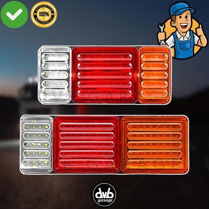 (2 PCS) STOP LAMP TRUK 24V LED VARIASI LAMPU BELAKANG MOBIL TRUCK TRONTON STOPLAMP LAMPU BELAKANG UN