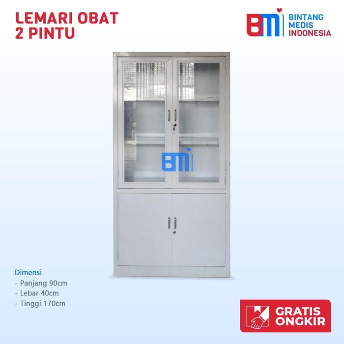 Lemari Obat 2 Pintu - Lemari Farmasi - Lemari kaca