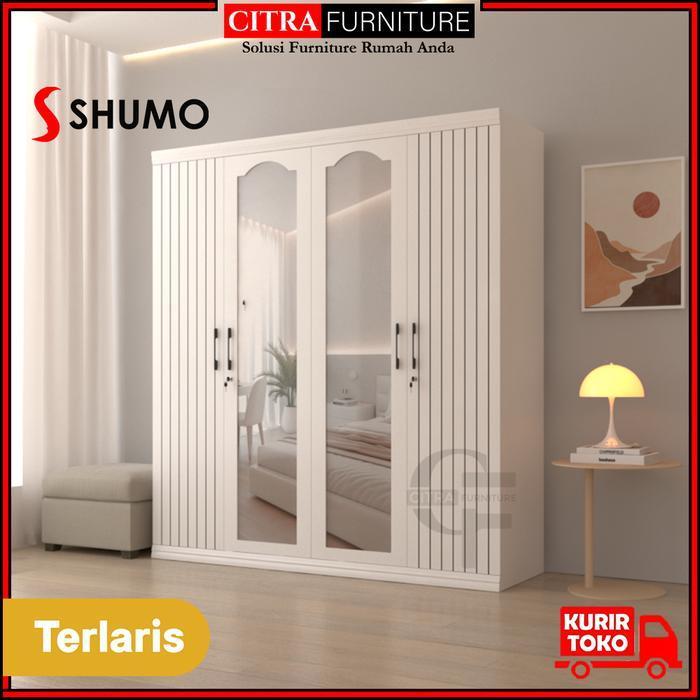 Lemari Pakaian Besi 4 Pintu Ayun Minimalis | Lemari Baju Swing