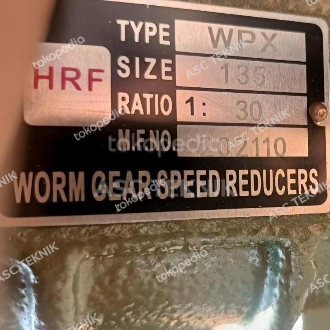 Hrf Wpx 135 Gear Box / Worm Gear Reducer Ratio 10 - 60