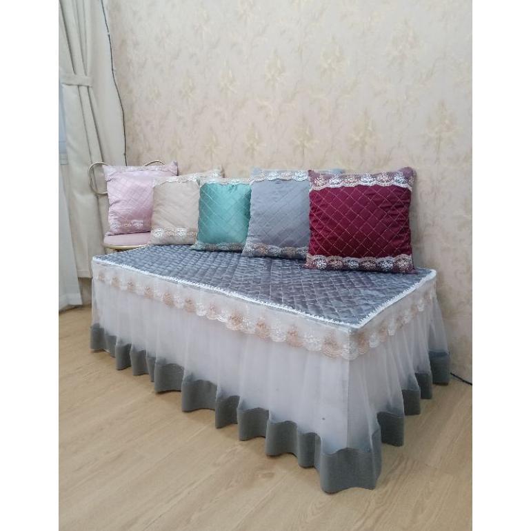 BEST SELLER BISA CUSTOM UKURAN TAPLAK MEJA IMPORT PERSEGI PANJANG GAYA CINA MEWAH RENDA REMPEL RUMBA