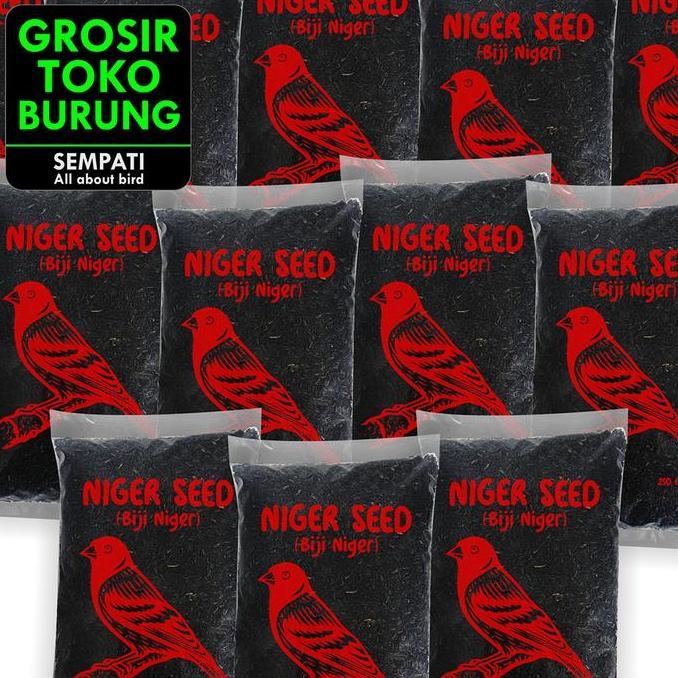 SEMPATI GROSIR Nigger Seed Biji Niger Hitam Sempati 250 Gram Isi 12 Organic Black Seed Pakan Burung 