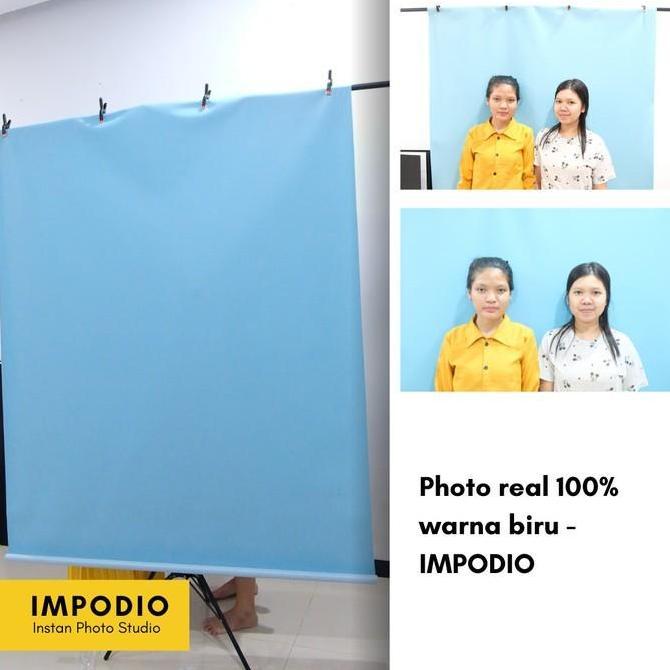 Stand bentuk T + Background IMPODIO HIJAU muda/tua FREE jepit 4pcs