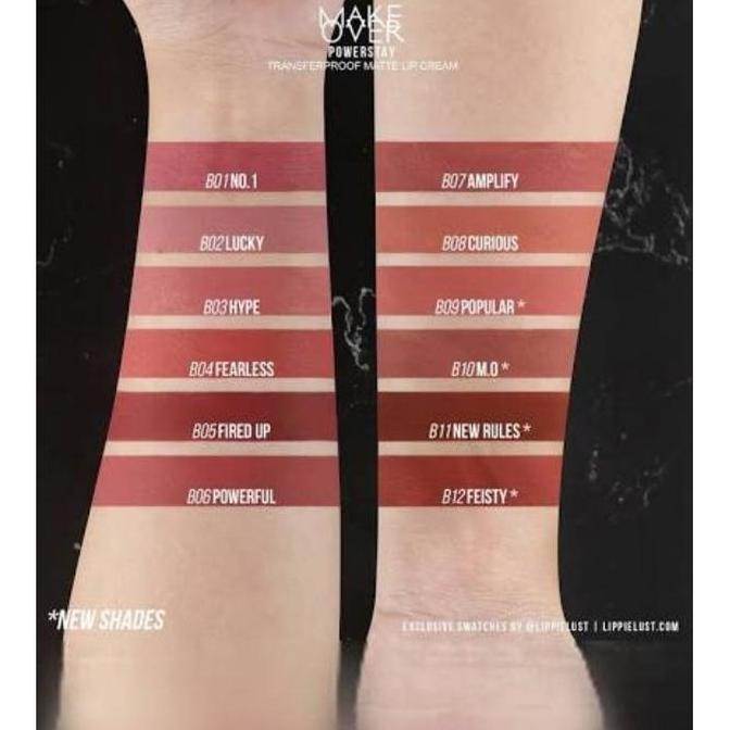 STOK TERBATAS - Ready kalimantan Make over powerstay transferproof matte lip cream Lipstick Bibir Li