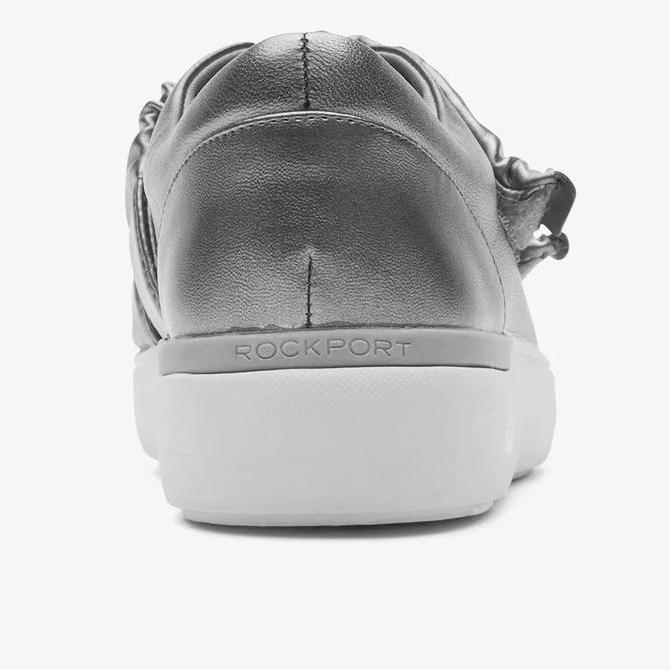 Ready Rockport TF Parissa Double ST Original Sneakers Wanita Leather-PEWTER