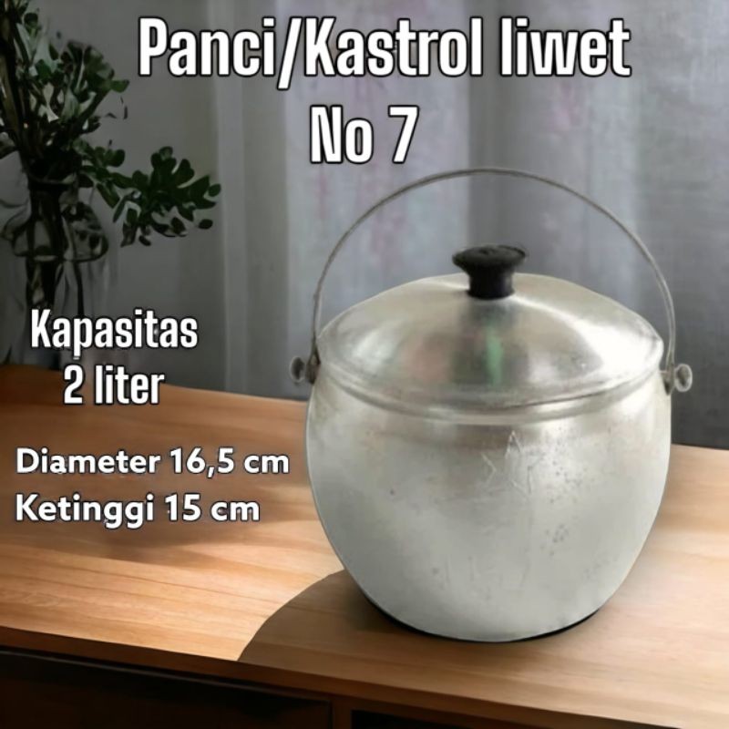 Panci Liwet Tradisional Kastrol Penanak Nasi Liwet Alumunium Tebal