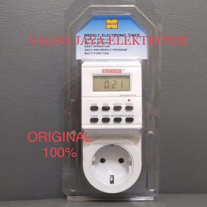 TIMER KITANI DIGITAL + STOP KONTAK TIMER LISTRIK DIGITAL KITANI 24 JAM SIAP KIRIM