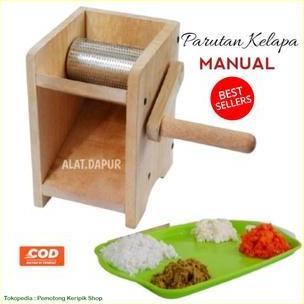 Parut Kelapa Jahe Kunyit Singkong Manual Kayu Berkwalitas.Tajam Kokoh