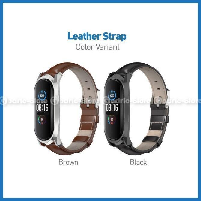 MIJOBS MiBand 5 Leather Wrist Strap Kulit for Mi Band 5 / 4 / 3