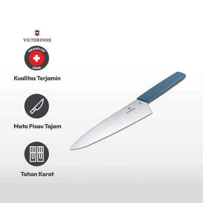 AZKO Victorinox 20 cm Swiss Modern Carving - Biru