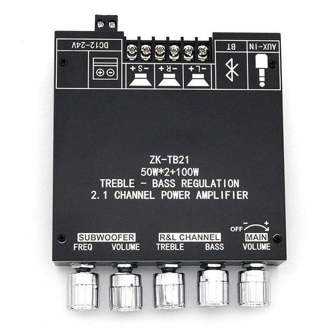 ZHAMBIRE ZK-TB21 TPA3116D2 Bluetooth 5.0 Penguat Subwoofer Papan 50WX2 + 100W 2.1 Channel Power Audi