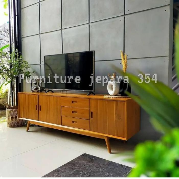 Bufet Tv Kayu Jati Minimalis Cantik