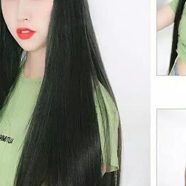Topi Baseball Wig Panjang 60Cm Rambut Estension Palsu Rambut Panjang