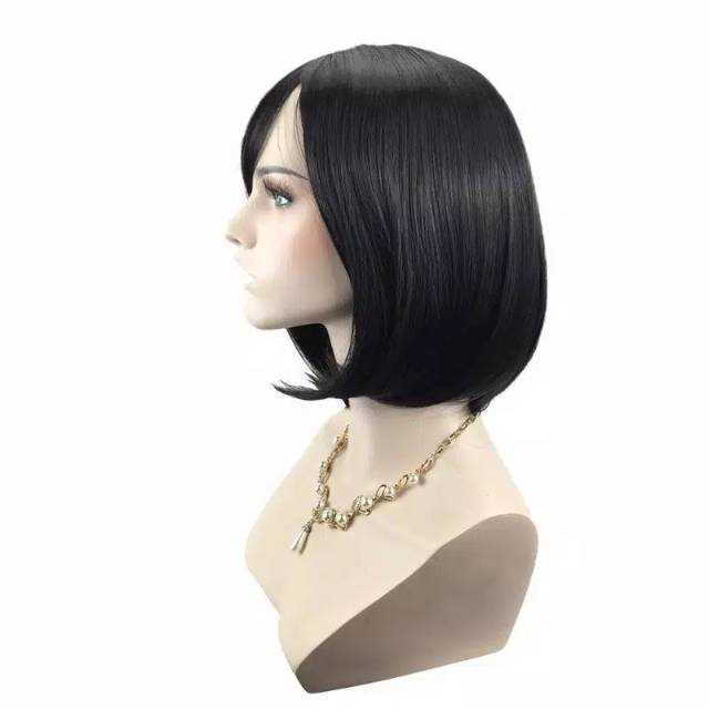 Dyr Wig Tebal Rambut Wig Poni Pendek Lurus Wanita Korean Version Wig Bob Dewasa Short Hair Women Ber