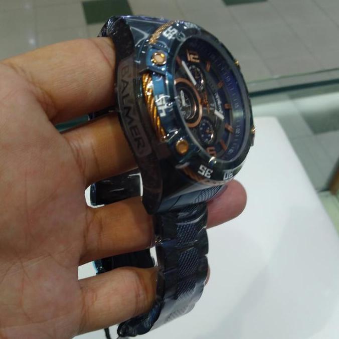Ready Jam Tangan Pria BALMER 8108 Original Blue Rosegold Chronograph Sport