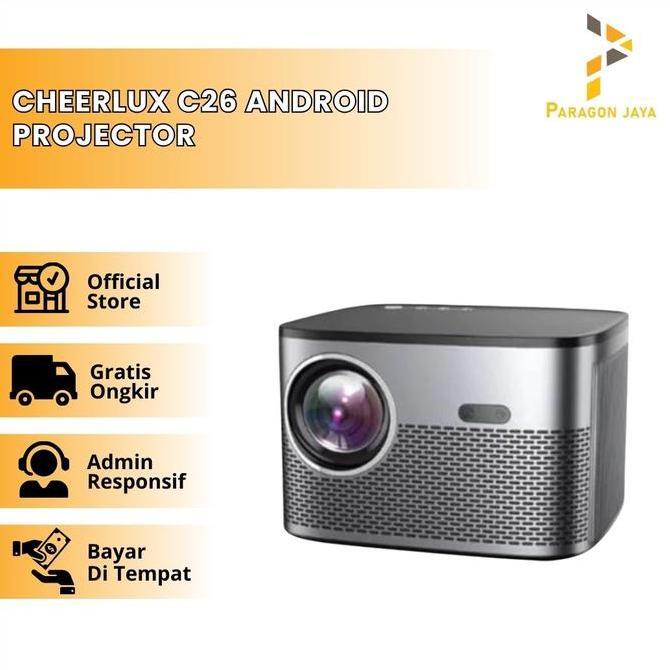 ZCXVC CHEERLUX C26 ANDROID Projector Proyektor 280 ANSI Auto Focus Digital