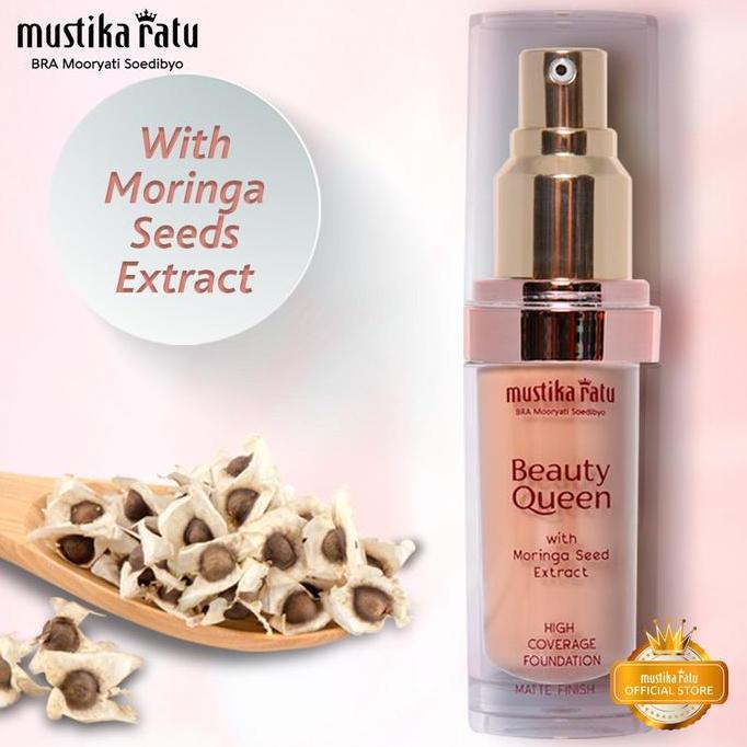 BEST SELLER - Beauty Queen High Coverage Foundation Dewy Finish SPF30 Mustika Ratu