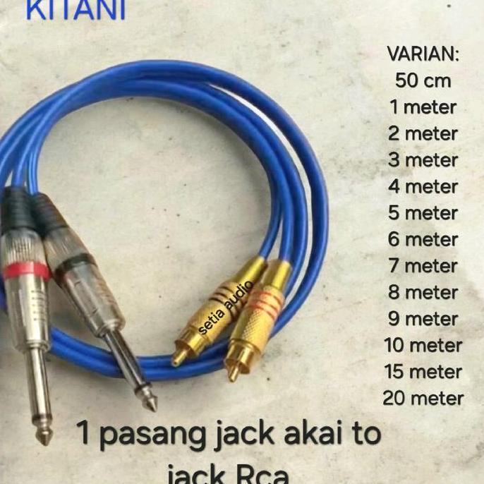 ZHAMBIRE KITANI KABEL input 2 ke 2 JEK AKAI KE JEK RCA GOLD 1 pasang