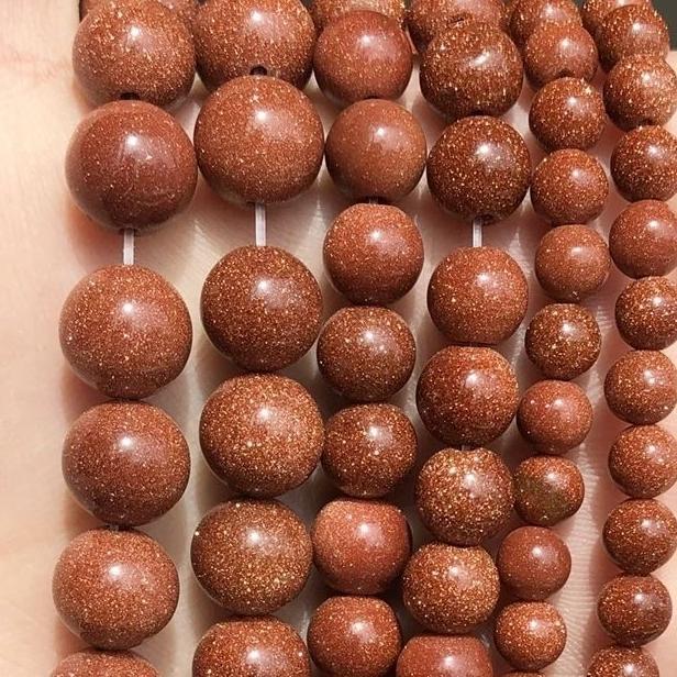 Manik Batu Alam Goldsand Stone Beads/ Manik Batu Alam Pasir Mas Coklat Grade A