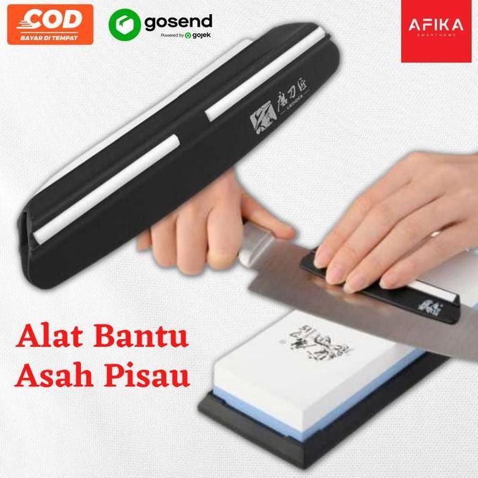 LETTER1 Alat Bantu Asah Pisau Grit Asah Pisau Dapur Sudut 15 Derajat Keramik