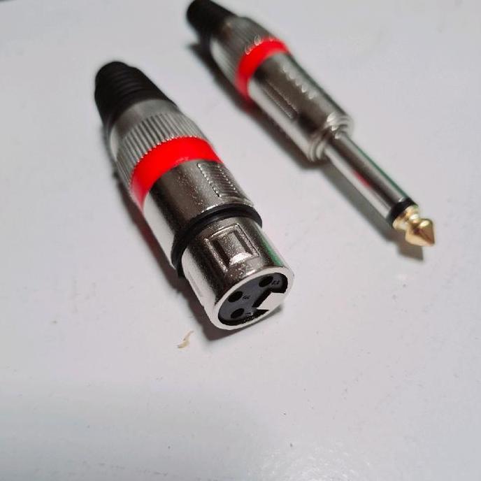 ZHAMBIRE 1 set jek mic jek xlr canon female+jek akai NEW