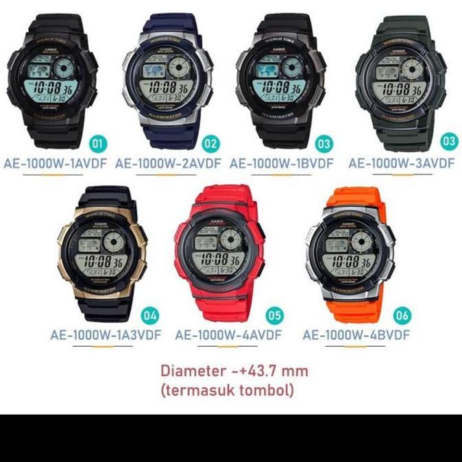 Ready Jam Tangan Casio AE1000W AE-1000W Digital Original