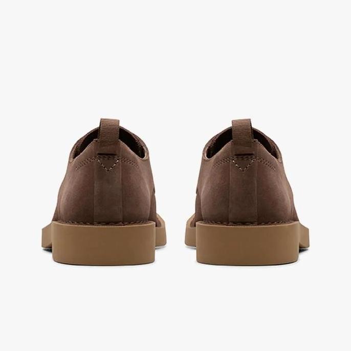 Ready CLARKS Martock Lace Original Derby Shoes Pria Suede Leather - Brown