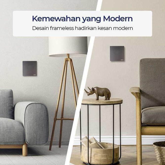 ZHAMBIRE Saklar Lampu Rumah OWEISEN Frameless Luxury Panel 2 Arah 1 2 3 Tombol